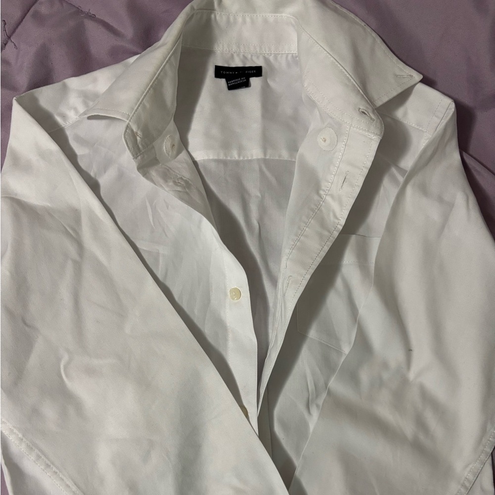 Tommy Hilfiger White Lightweight Shirt Jacket
